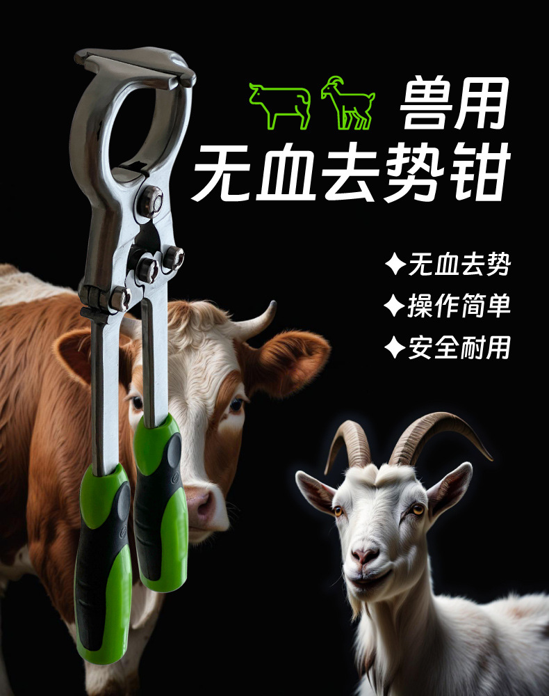 羊用無血去勢(shì)鉗 閹割鉗 煽羊鉗 無血去勢(shì)器 牛用大號(hào) 器械